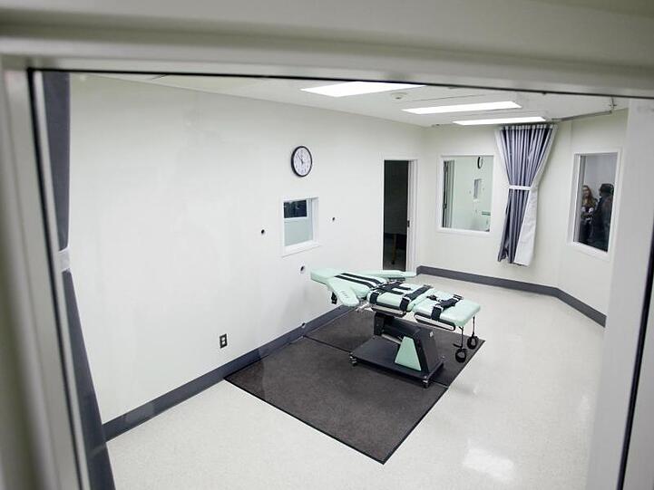 Hinrichtungskammer des Gefängnisses San Quentin: In Kalifornien, dem US-Bundesstaat mit der größten Zahl von Häftlingen in Todestrakten, ist die Todesstrafe per Dekret ausgesetzt worden.