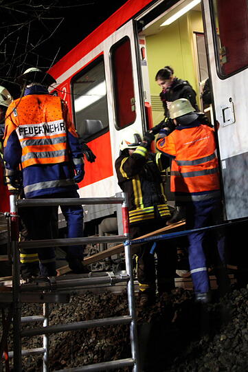 Die Feuerwehr evakuierte die Fahrgäste. Die Bilder vom Einsatzort.