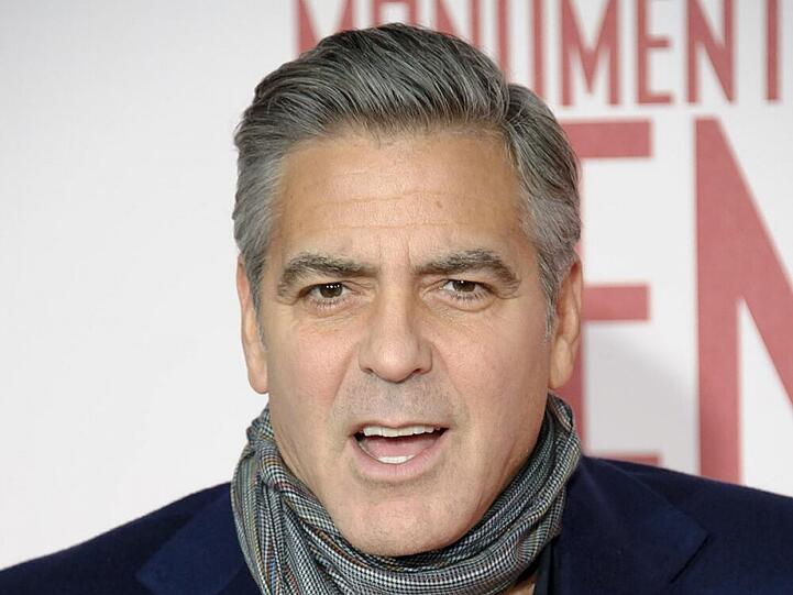 George Clooney bei der Premiere seines Films "Monuments Men" in London