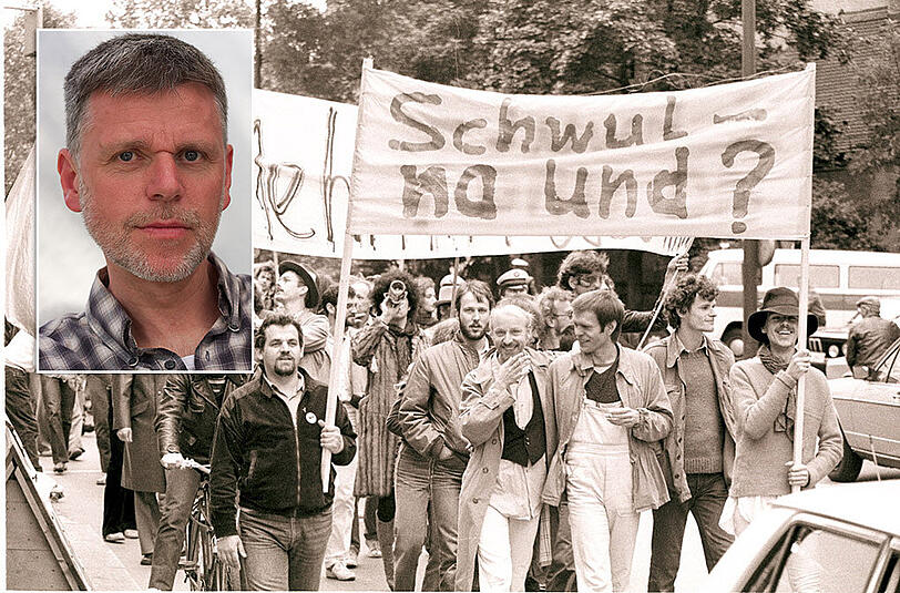 Zum ersten Münchner Christopher-Street-Day 1980 kamen 150 Menschen. Ex-Sub-Vorstand Manfred Edinger lief damals mit Schlapphut mit.