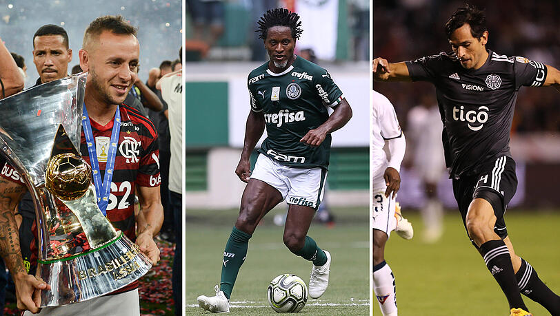 Einst beim FC Bayern, ehe sie im hohen Alter bei anderen Klubs Erfolg hatten (v.l.): Rafinha, Roque Santa Cruz und Zé Roberto. Einst beim FC Bayern, ehe sie im hohen Alter bei anderen Klubs Erfolg hatten (v.l.): Rafinha, Roque Santa Cruz und Zé Roberto.