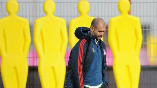 Pep Guardiola am Montag auf dem Vereinsgelände des FC Bayern München an der Säbener Straße. Pep Guardiola am Montag auf dem Vereinsgelände des FC Bayern München an der Säbener Straße.