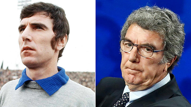 Dino Zoff als Weltmeister 1982 und 2016 bei der Auslosung der EM-Qualifikationsgruppen.