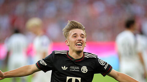 Top-Talent Lennart Karl erzielte gegen Tottenham seinen ersten Treffer für die Bayern-Profis.