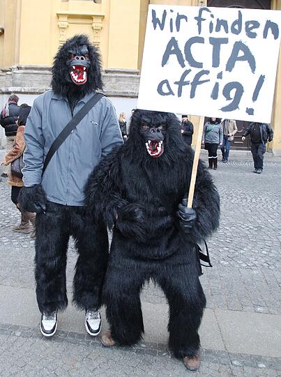 Affige Kostüme, witzige Plakate und viele Masken: Die Bilder von der Anti-ACTA-Demo in München