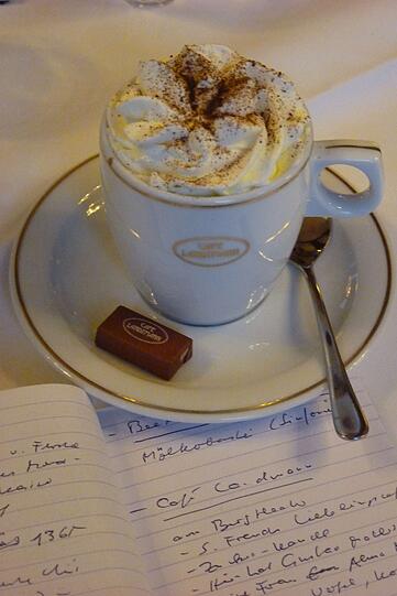 Kaffeespezialität im Café Landtmann
