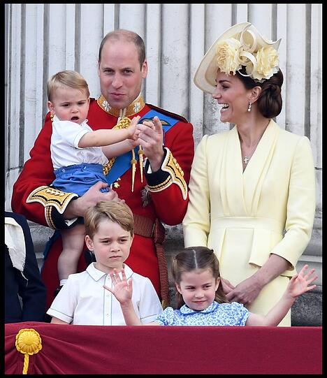 Prinz William und Herzogin Kate zeigten sich mit ihren drei Kindern George, Charlotte und Louis.