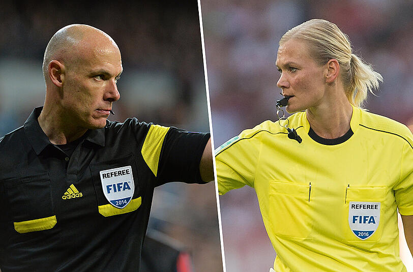 Howard Webb und Bibi Steinhaus: Ob es über die gemeinsame Leidenschaft fürs Pfeifen gefunkt hat, will das Paar nicht verraten.