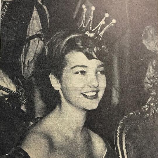 1958: Carolin Reiber als Prinzessin.