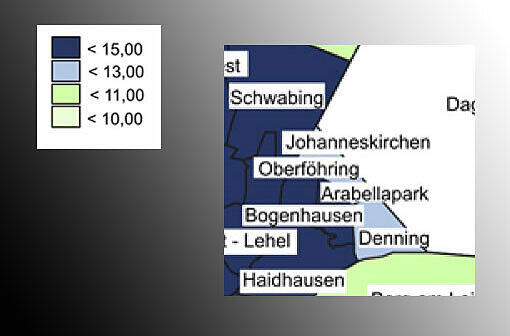 Bogenhausen-Oberföhring: 13,1 Euro/qm