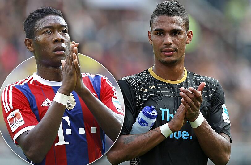 Kennen sich bereits seit mehr als 20 Jahren: Bayern-Star David Alaba (l.) und Löwen-Stürmer Rubin Okotie.