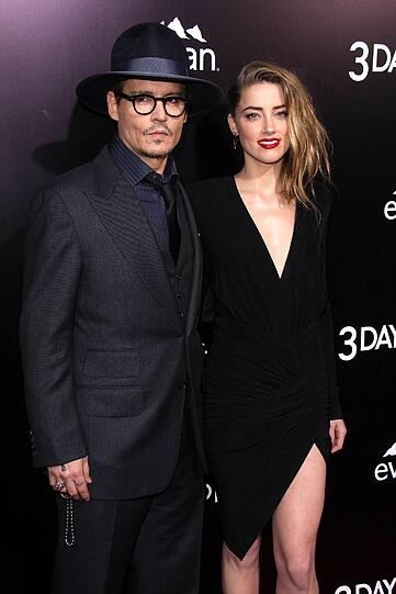 Amber Heard mit ihrem Verlobten Johnny Depp