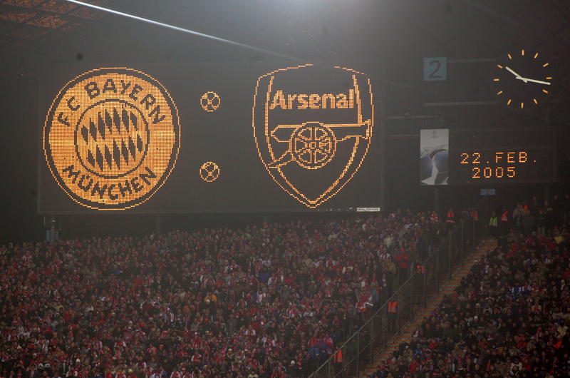 Weitere Bilder zur Einstimmung auf das CL-Achtelfinale, FC Arsenal gegen den FC Bayern München.