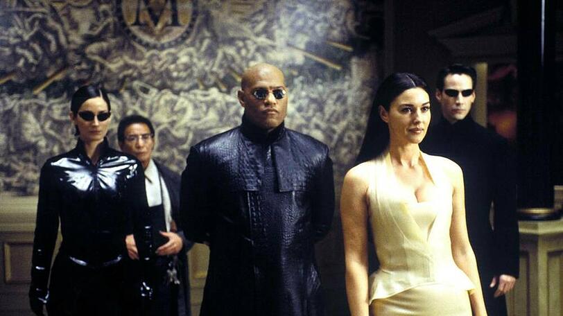Laurence Fishburne spielte Morpheus (vorne) in "Matrix", "Matrix Reloaded" und "Matrix Revolutions".