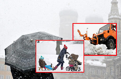 Wieder neuer Schnee in München - hier gibt's die aktuellen Bilder aus der verschneiten Stadt.
