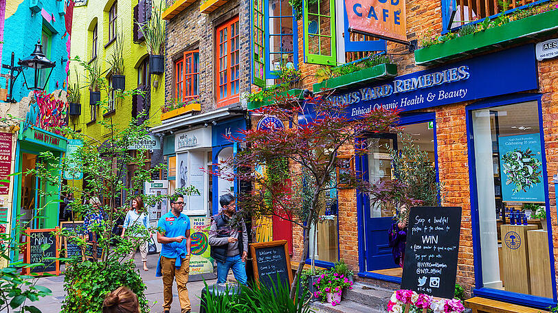 Neal's Yard gehört zu den buntesten Flecken Londons