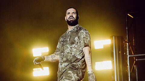 Rapper Drake bei seinem Überraschungsauftritt beim Wireless Festival in London. Bei seinem Münchner Auftritt waren keine Fotografen zugelassen.