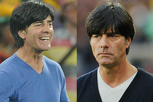 Wie wird die Miene von Joachim Löw wohl nach dem Ghana-Spiel sein? Freude oder Enttäuschung