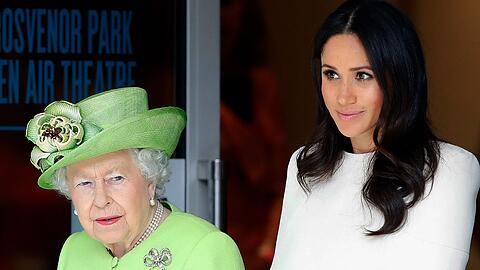 Queen Elizabeth II. und Herzogin Meghan bei einem gemeinsamen Termin im Sommer 2018.