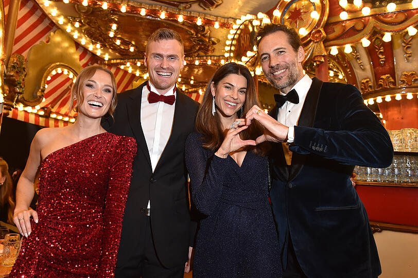 Nele und Hannes Ocik posierten gemeinsam mit Alexander und Viola Mazza auf der "McDonald's"-Gala.
