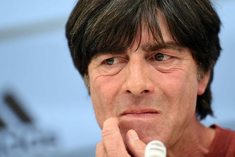 Bundestrainer Jogi Löw bei der Pressekonferenz am Freitag.