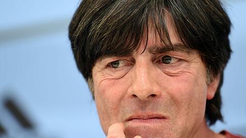 Bundestrainer Jogi Löw bei der Pressekonferenz am Freitag.