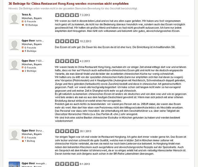 ...bekommt die ausgefilterten guten Bewertungen zu sehen. Aber wer sucht schon lange, wenn er die schlechte Gesamtbewertung sieht?