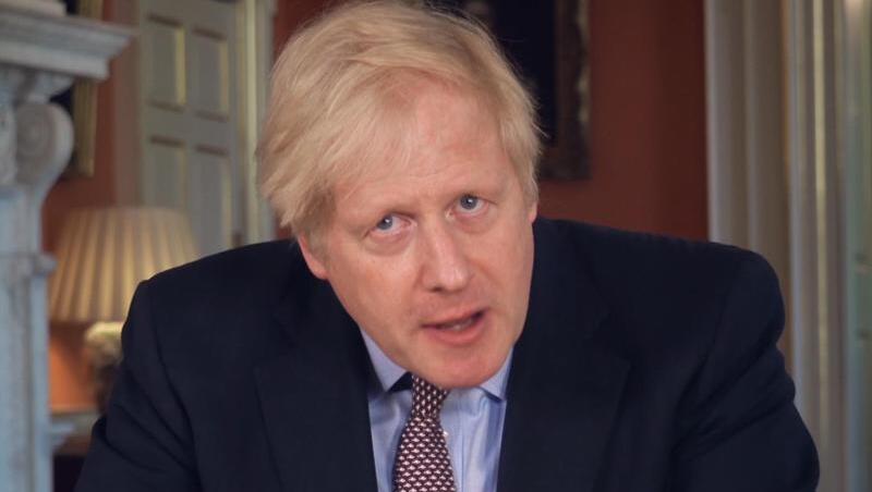 Boris Johnson verkündet in einer Ansprache erste Lockerungen. Boris Johnson verkündet in einer Ansprache erste Lockerungen.