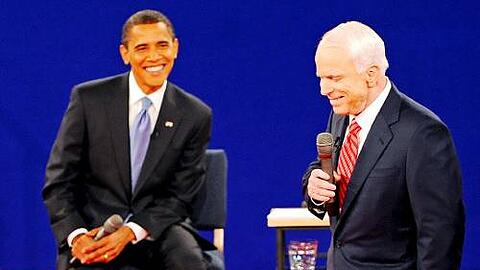 Zwei Alpha-Tiere in der Manege: Barack Obama und John McCain beim TV-Duell.