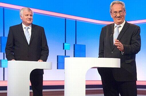 Horst Seehofer und Christian Ude im BR-Studio.
