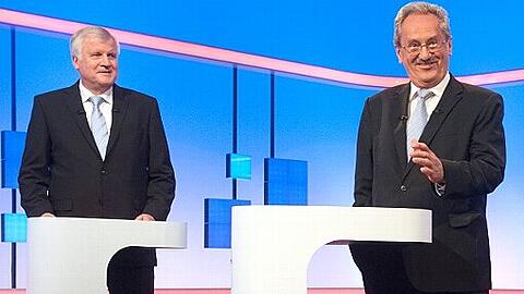 Horst Seehofer und Christian Ude im BR-Studio.