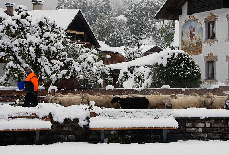 So schaut's am Freitagmorgen in Garmisch-Partenkirchen aus.