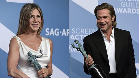 Jennifer Aniston und Exmann Brad Pitt wurden bei den SAG Awards in Los Angeles ausgezeichnet.
