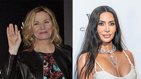 Kim Cattrall (li.) begeisterte Kim Kardashian mit ihren Modelqualitäten.