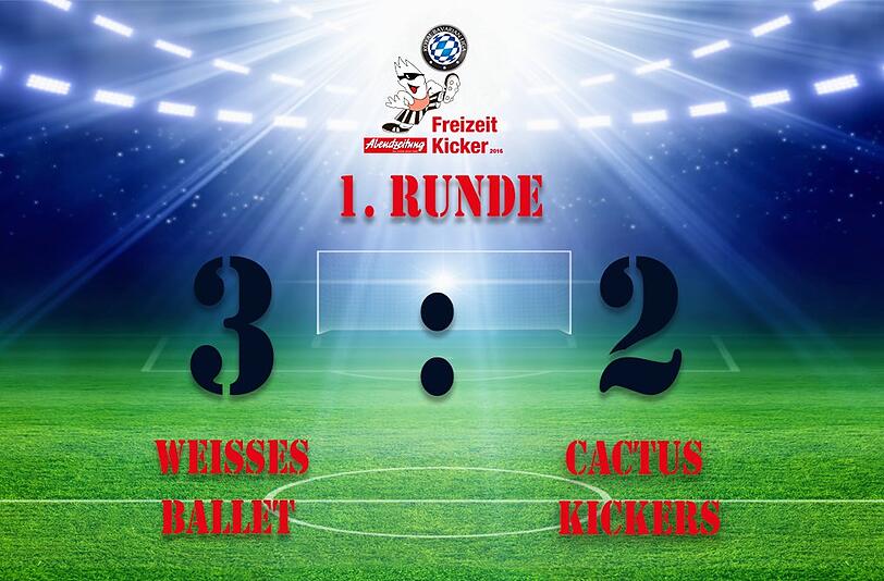 Weisses Ballet gewinnt gegen Cactus Kickers mit 3:2.