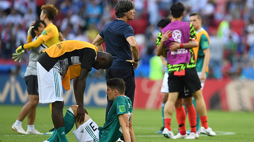 Hängende Köpfe, Enttäuschung, Trauer: Das DFB-Team ist bei der WM in Russland bereits nach der Vorrunde ausgeschieden.