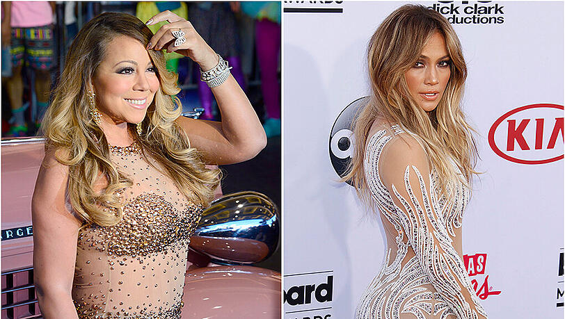 Jennifer Lopez (r.) will nicht, dass ihr Manager auch für Mariah Carey arbeitet. Jennifer Lopez (r.) will nicht, dass ihr Manager auch für Mariah Carey arbeitet.