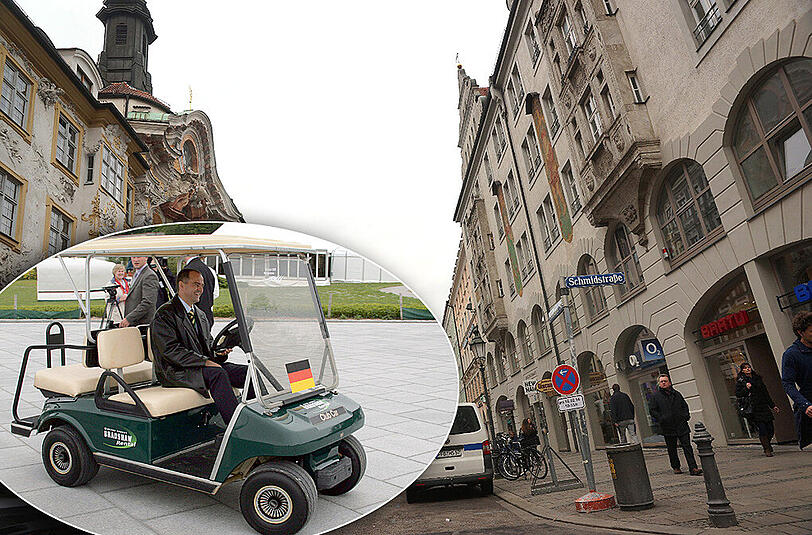 Die Grünen möchten Elektromobile wie dieses (hier ein Fahrzeug der deutschen Delegation auf dem G8-Gipfel) bald in der Münchner Altstadt sehen. (Archivbild)