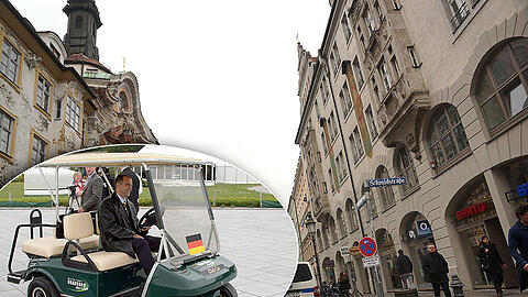 Die Grünen möchten Elektromobile wie dieses (hier ein Fahrzeug der deutschen Delegation auf dem G8-Gipfel) bald in der Münchner Altstadt sehen. (Archivbild)