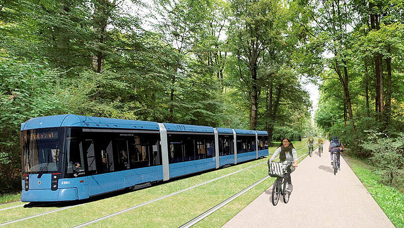 Durch den Englischen Garten oder sogar unter dem Englischen Garten: Ein Tunnel könnte den Verkehr aus dem Englischen Garten verbannen und eine neue Tram-Linie ermöglichen – und damit mehr Raum für Natur schaffen (Symbolbild).