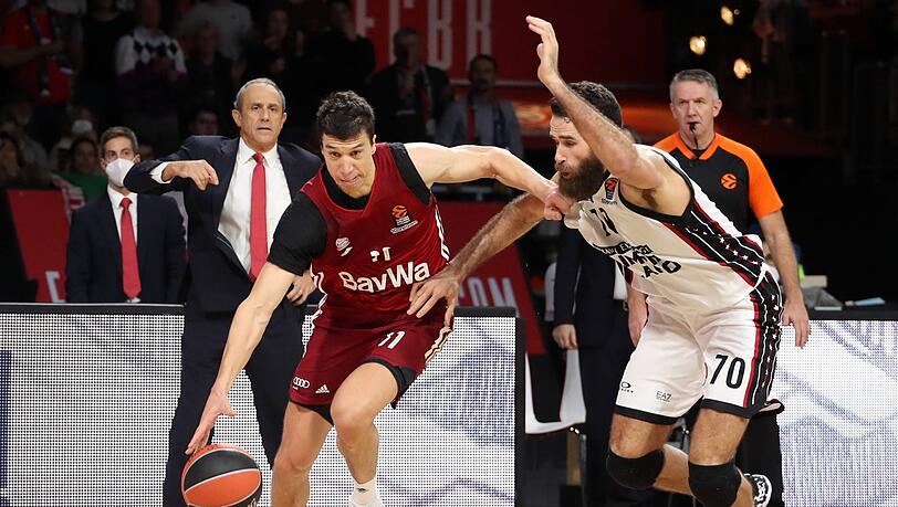 Im Hinspiel gelangen ihm und den Basketballern des FC Bayern ein 83:77-Erfolg: Vladimir Lucic (l.).