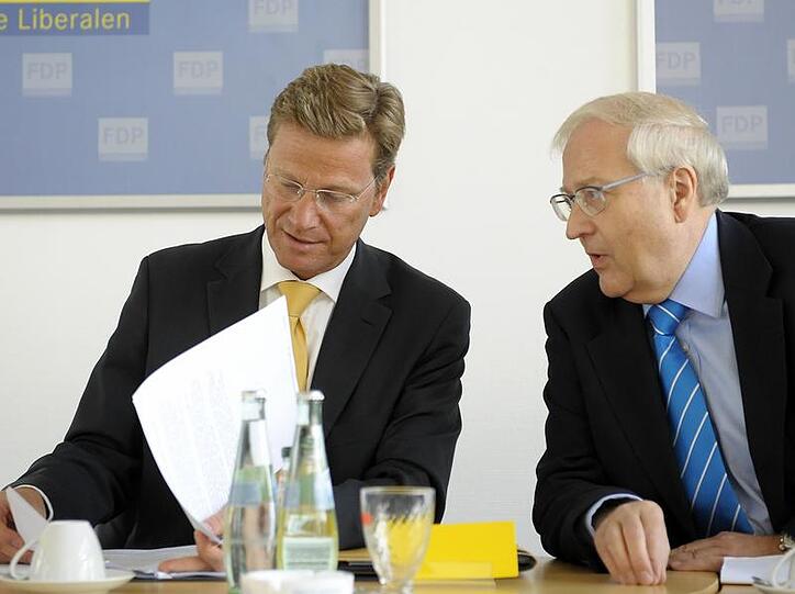 Rainer Brüderle (r.) mit FDP-Chef Guido Westerwelle