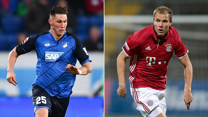 Niklas Süle (links) wechselt im Sommer von der TSG Hoffenheim zum FC Bayern, Holger Badstuber liegt bislang kein neues Vertragsangebot der Münchner vor.