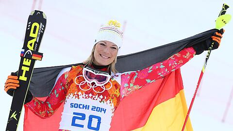 Sorgte mir Gold in der Superkombi für eines der deutschen Olympia-Highlights: Maria Höfl-Riesch.