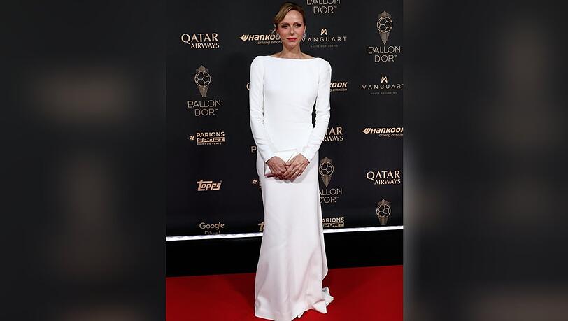 Fürstin Charlène bei der Preisverleihung des Ballon d'Or in Paris.