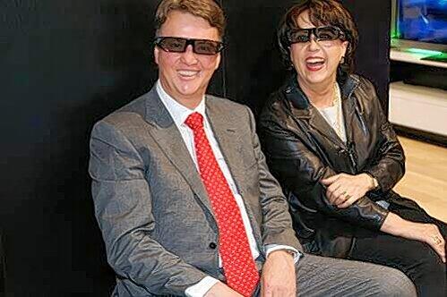 Bayern-Trainer Louis van Gaal und Ehefrau Truus sahen am Donnerstag Fußball in 3D.