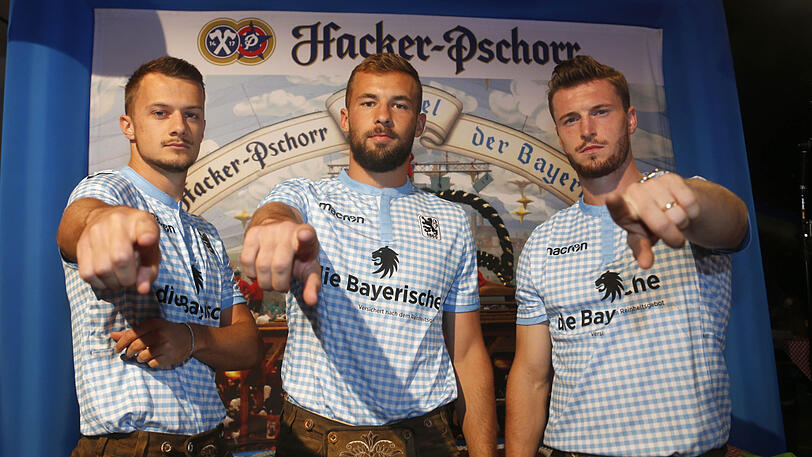 Die Löwen-Profis Eric Weeger (l.), Felix Weber (m.) und Quirin Moll wurden Zweiter.
