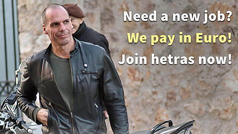 Ex-Finanzminister Varoufakis muss unfreiwillig als Werbefigur herhalten - und als Superman, Mr. Spock und mehr