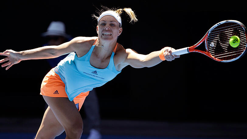 Angelique Kerber macht sich lang - aber nicht lange: nach nur 55 Minuten war der Einzug ins Achtelfinale der Australian Open perfekt.