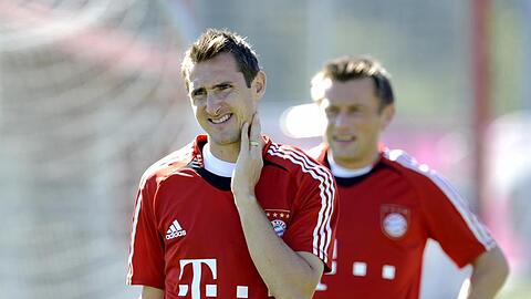 Derzeit nur im Lauftraining: Miroslav Klose (vorne).